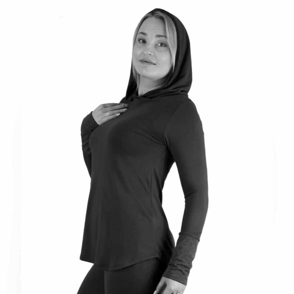 NWT- Om Grown ‘Victoria’ 100% Rayon Hooded Tunic